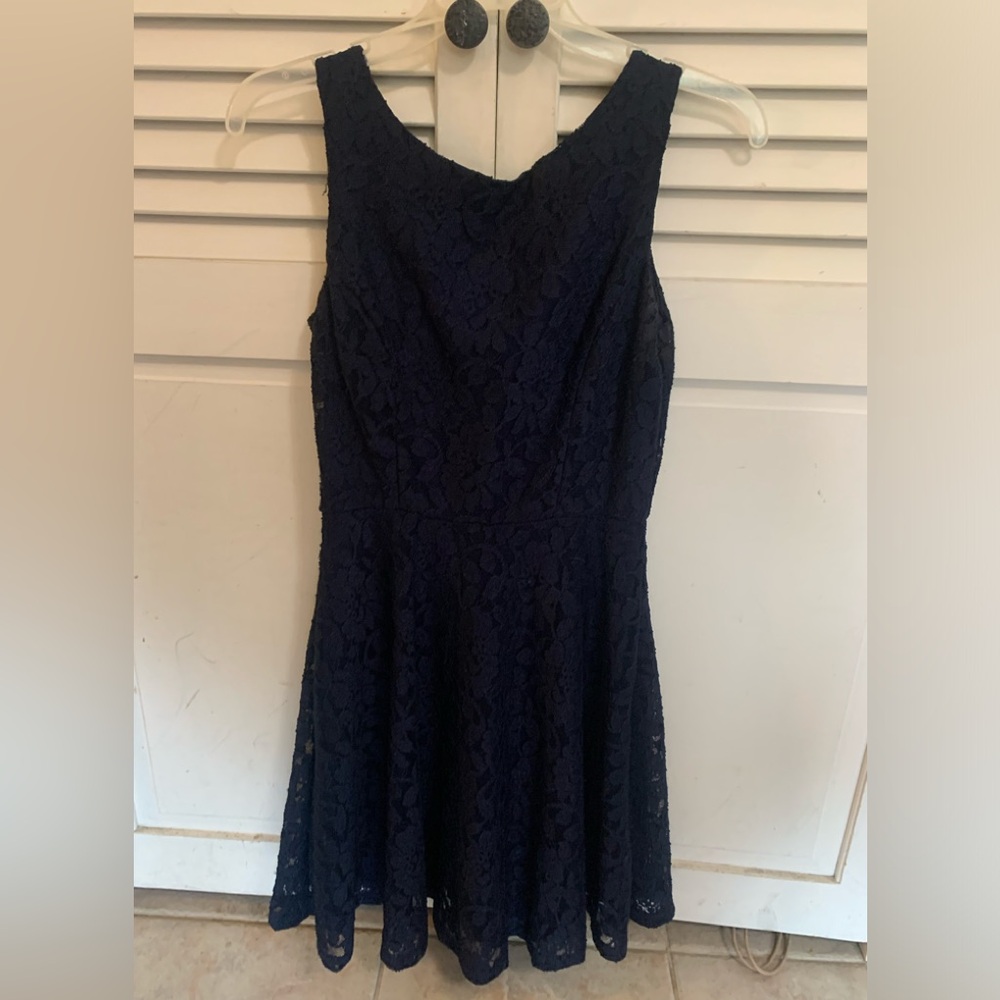 Speechless dress, size small, navy over a navy shell.